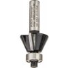 BOSCH Tvrdokovový kužeľový frézovací nástroj s guľôčkovým ložiskom 23,7 x 5,5 x 12 x 54 x 8 mm / 25°