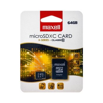 Maxell microSDXC 64GB class 10 + adapter 854731