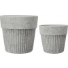 Wikholmform Betónové kvetináče ANITA V.24/18cm SET/2ks šedé