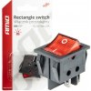 AMiO Prepínač kolískový štvorcový s červeným podsvetiením 12/230V - BU02