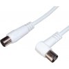 PremiumCord TV kabel M/F 90°, 3m ktmf03U