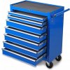 Dielenský vozík / skrinka na náradie so 7 zásuvkami, MODRÁ farba