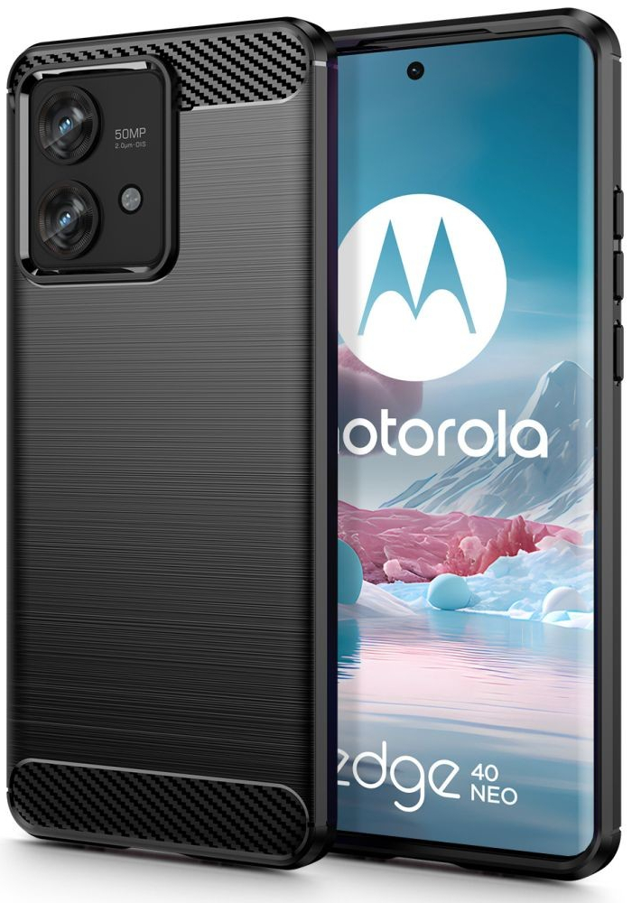 TECH-PROTECT TPUCARBON MOTOROLA EDGE 40 NEO Čierny