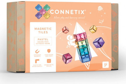 Connetix Pastel Square Pack 40 ks