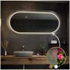 Alfaram Oválne zrkadlo na ornamentálnom skle Master Point s podsvietením - ORNATE LED 2219