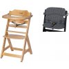 Safety 1st Detská vysoká jedálenská stolička Toto, prírodná + Vankúš na detskú stoličku Toto, antracitový (800008642)