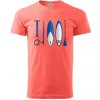 Paddleboard set - Klasické pánske tričko vyššej gramáže - M ( Korálová )