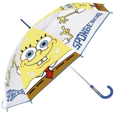 Spongebob deštník dětský průhledný modrá rukojeť