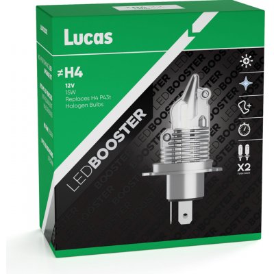 Lucas LedBooster H4 P43t 12V 15W 2 ks