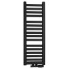 Regnis Elba, vykurovacie teleso 300x1435mm so stredovým pripojením 50mm, 611W, čierna matná, ELBA140/30/D5/BLACK