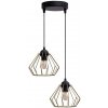 HEXE | Luster na lanku CEED GOLD 2xE27/60W/230V pr. 28 cm čierna/zlatá | HX0242