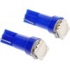 LED auto žiarovka T5 LED 0,5W 12V modrá