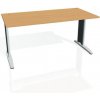 Pracovný stôl Flex, 160x75,5x80 cm, buk/kov