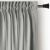 Záves AmeliaHome Velvet s multifunkčnou páskou 140x270 cm strieborný, veľkosť 140x270