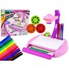 LEAN TOYS Projektor na kreslenie so zásuvkou - ružová