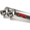 GPR Dvojitá koncovka výfuku Slip - on GPR ROUND D.44.TT Brushed Titanium including removable db killers and link pipes
