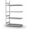 Regál so širokými policami z ocele, prídavné pole, 4 úrovne, police š 1500 mm, 1520x635x2500 mm