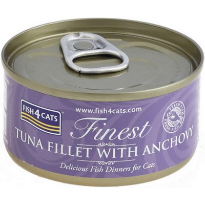 FISH4CATS Konzerva pre mačky Finest tuniak s ančovičkami 70g