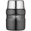 Thermos Style 470 ml se skládací lžící a šálkem metalicky šedá Šedá termoska