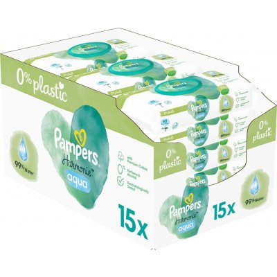 Pampers Harmonie Aqua vlhčené obrúsky 15 balenie = 720 obrúskov od 25,9 € -  Heureka.sk