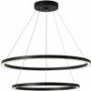 IMMAX NEO FINO SMART závesné svietidlo 2 kruhy, 60+80cm, 93W, čierne, Zigbee 3.0, TUYA