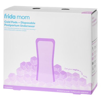 Frida Mom chladiace absorpčné Ice Maxi vložky + jednorazové popôrodné nohavičky 10 ks