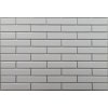 Obkladové panely 3D PVC 01, cena za kus, rozmer 440 x 580 mm, malá tehla biela so striebornou škárou, IMPOL TRADE