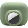 Silikónové puzdro Resistant 2 v 1 olivovo zelené – Apple AirPods Pro + Apple AirTag