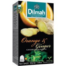 Dilmah Černý čaj Pomeranč a zázvor 20 x 1,5 g