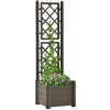 Kvetináč plast sivý VidaXL 43 cm x 43 x 142 cm