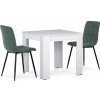 Jedálenský set z MDF s 2 stoličkami, 80 x 80 x 75cm, biely
