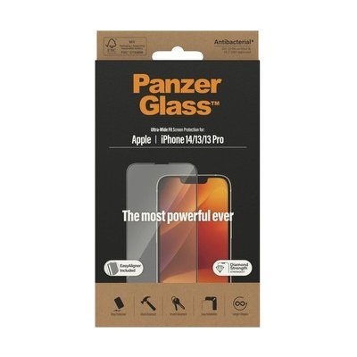 PanzerGlass Ultra-Wide Fit iPhone 14 / 13 Pro / 13 6,1" Screen Protection Antibacterial Easy Aligner Included 2783