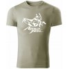 T-ričko Honda Africa Twin CRF1000L pánske tričko Farba trička: Svetlá Khaki, Farba potlače: Biela, Veľkosť: M