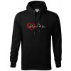 Nemecký ovčiak ekg - Mikina pánska Cape s kapucňou - 5XL ( Čierna )
