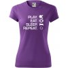 Stolný tenis - eat sleep - Dámske Fantasy športové (dresovina) - XL ( Fialová )