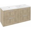 SAPHO AMIA dvojumývadlová skrinka 119x60x45cm, dub Texas AM120-2020