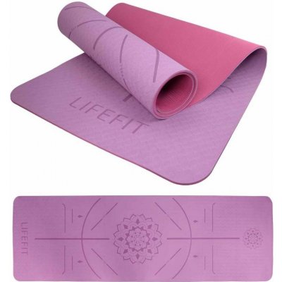 Lifefit Podložka Yoga MAT Relax Duo 183x58x0,6cm bordó