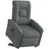 vidaXL Zdvíhacie a sklápacie kreslo tmavosivé látka