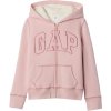 Dievčenská mikina GAP, V-COZY LOGO ružová,biela XL