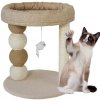 Škrabadlo pre mačky BestHurt 45 cm béžové, 2 úrovne, sisal