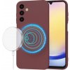 Techsuit SoftFlex MagSafe – puzdro na Samsung Galaxy A25 5G – slivkovočervený