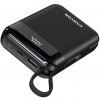 Canyon OnPower 104, powerbanka 10 000 mAh, 22.5 W, USB-C / USB-A, integrované káble USB-C + Lightning, čierna CNS-CPB104B