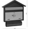 Schránka poštová, max. formát listu C4, AISI 430/čierna