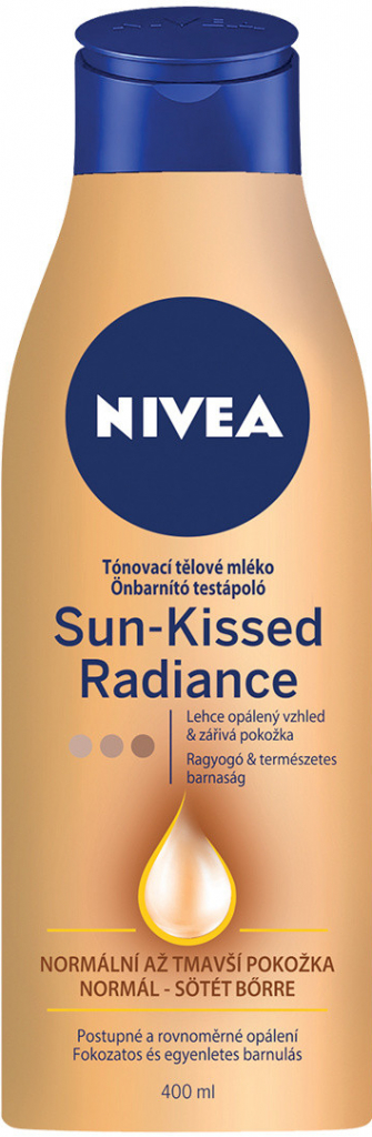 Nivea Sun Kissed Radiance tónovacie telové mlieko pre normálnu až tmavšiu  pokožku 400 ml od 4,95 € - Heureka.sk