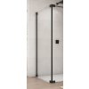 SANSWISS CADURA BLACK CAT2 ATYP 90 - 140cm pevná bočná stena do kombinácie, profil čierny - 68 – sklo sieťotlač Shade