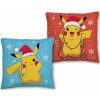 Halantex · Obojstranný vianočný vankúš Pokémon Pikachu - 40 x 40 cm