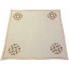 Vyšívaný obrus Listy krémové 85x85 cm TiaHome