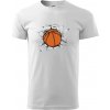 Basketbal lopta v triku - Tričko extra veľké (5-8XL) - 5XL ( Biela )