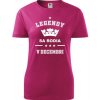 Purpurové dámske tričko Legendy sa rodia v decembri - darčeky pre ženy S