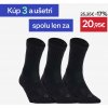 DECATHLON Tenisové ponožky RS 500 vysoké 3 páry čierne 35-38